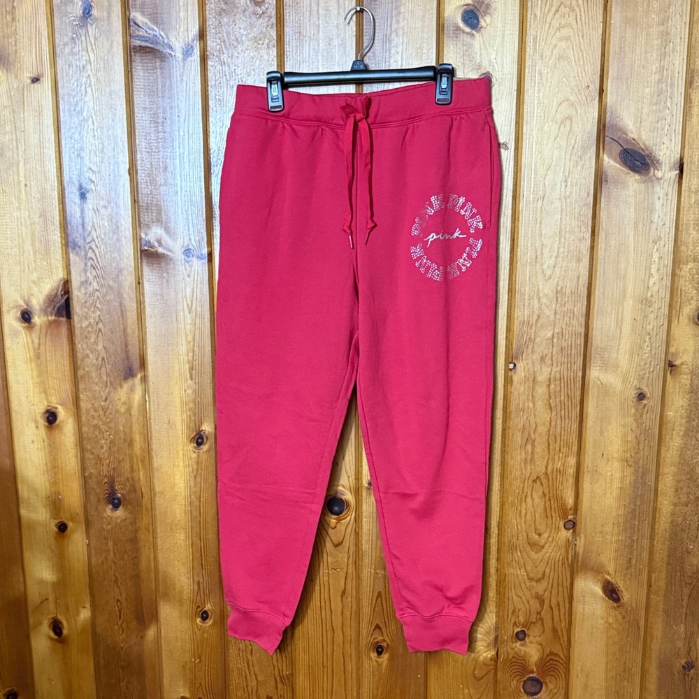 PINK Victoria's Secret pink lounge Sweatpants joggers size large NWT new era